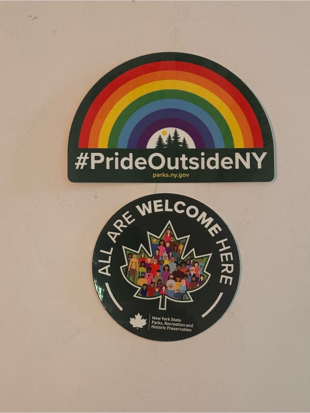New York State Parks Lot Of 2 Gay Pride & Diversity Vinyl Rainbow Sticker Decals